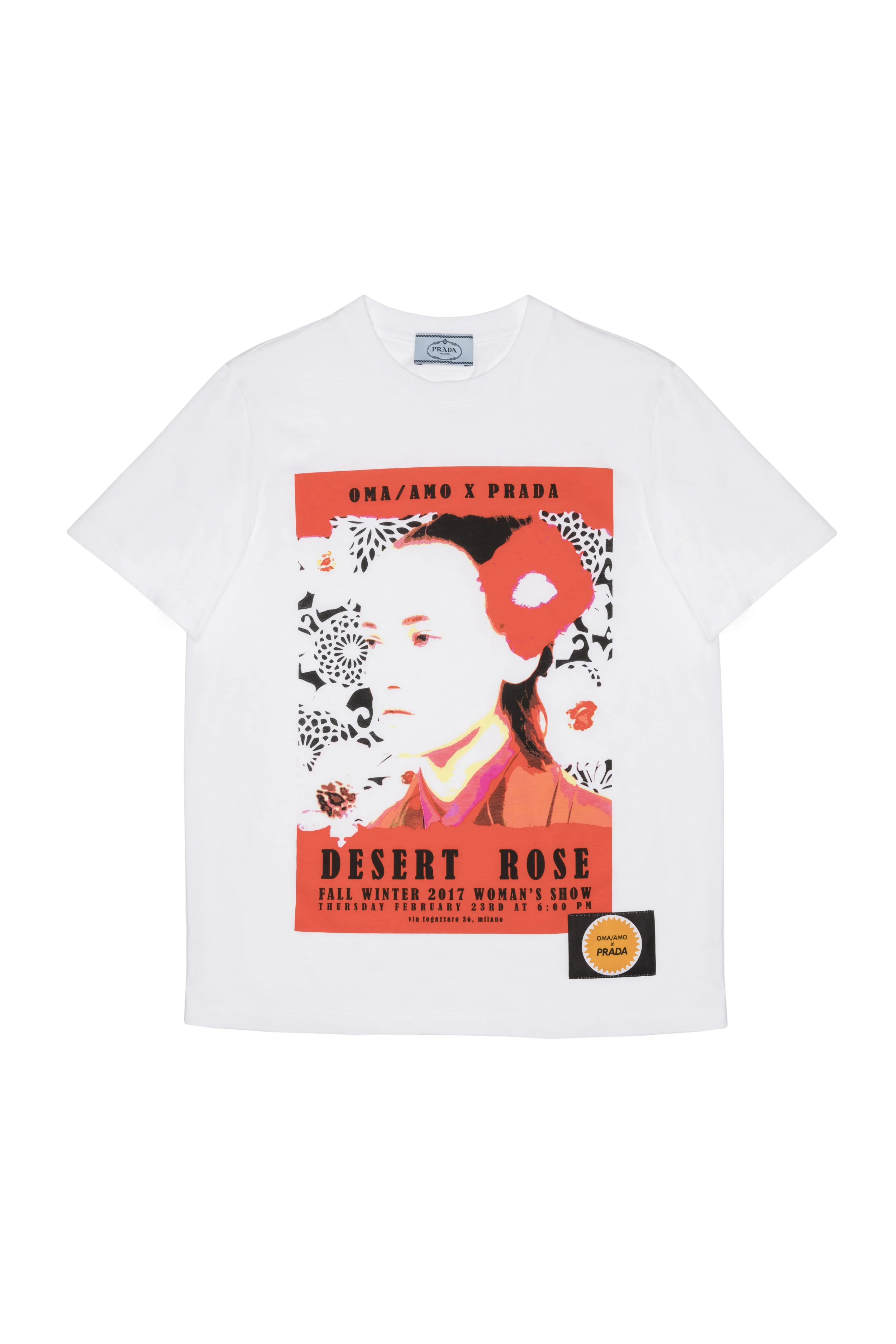 プラダ 17AW Poster Girl ポスター ガール 半袖Ｔシャツ コットン レディース PRADA 【1-0226256】 PRADA - プラダ 17AW Poster Girl ポスター ガール 半袖Tシャツ
